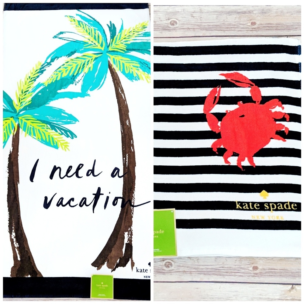 Set of 2 Kate Spade Beacheach Towels